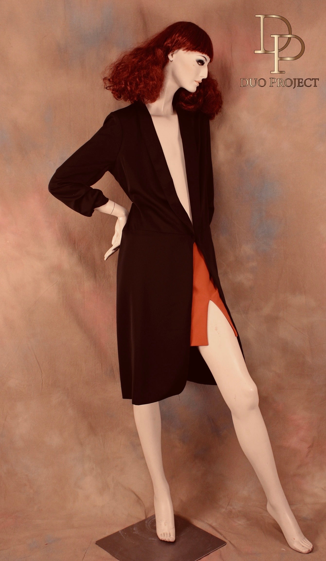 Long 3/4 Sleeve Satin Blazer